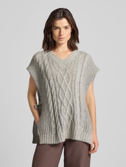 Scotch & Soda Oversized Pullunder mit V-Ausschnitt Hellgrau 4