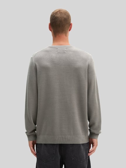 Marc O'Polo Pullover mit Logo-Stitching Oliv 5
