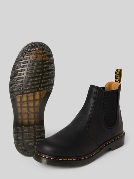 Dr. Martens chelsea boots van echt leer met siernaad Zwart - 4