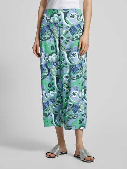 Raffaello Rossi Broek met all-over motief, model 'SALlY' Blauw - 4