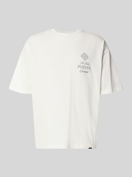 Don´t Waste Culture T-Shirt mit Label-Print Modell 'Aradia' Offwhite 2