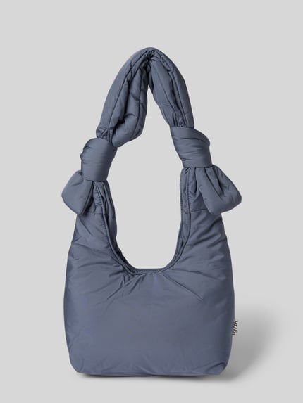 Lefrik Handtasche mit Knotendetails Modell 'BIWA' Dunkelblau 2