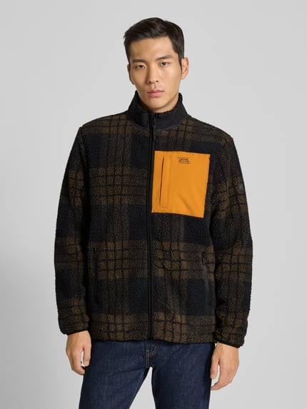 camel active Fleecejacke mit Reißverschluss Dunkelbraun 4