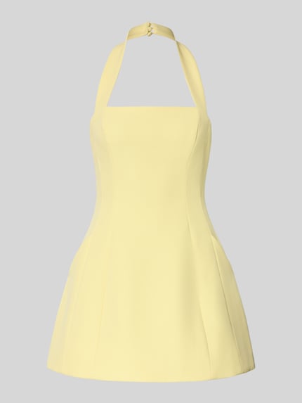 Produktfoto, Bardot cocktailjurk NEVELLE HOURGLASS, geel, materiaalmix met stretch, getailleerd model, mini-jurk, ruglengte maat 36 58 cm, borstwijdte 33 cm