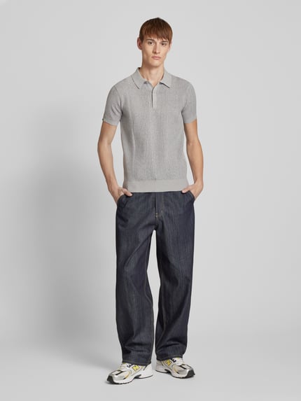 Superdry Poloshirt met korte knoopsluiting Middengrijs - 1