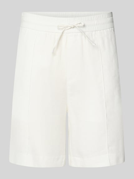 HUGO straight fit chinoshorts van mix van linnen en lyocell model 'CINO' Offwhite - 2