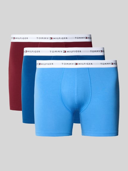 Tommy Hilfiger Trunks aus Baumwoll-Mix im 3er-Pack Hellblau 1