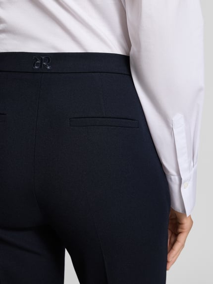 Raffaello Rossi Regular fit stoffen broek met persplooien, model 'DORO' Marineblauw - 3