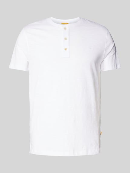 camel active T-shirt z dekoltem serafino Biały 2