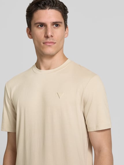 GUESS Activewear T-Shirt mit Rundhalsausschnitt Modell 'HEDLEY' Beige 3