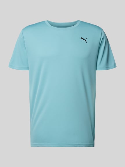 PUMA Performance TRAINING T-shirt met Labeldetail Model Aquablauw - 2