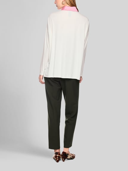 Marc Cain Relaxed Fit Hemdbluse mit Seiden-Anteil Offwhite 5