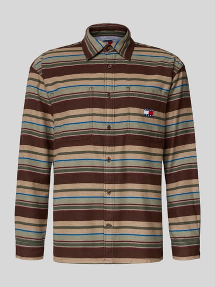 Tommy Jeans Koszula casualowa o kroju oversized z czystej bawełny Średniobrązowy 2