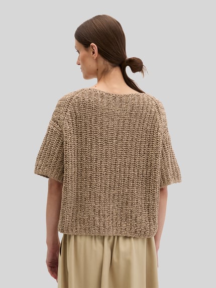 Marc O'Polo Relaxed Fit Pullover aus Baumwoll-Mix Sand 5