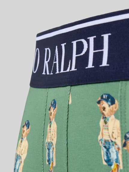 Produktfoto, grüner Pant & Trunk mit Polo-Bear-Motiv, elastischer Bund mit Polo Ralph Lauren Schriftzug, Herren Pant & Trunk von Polo Ralph Lauren Underwear