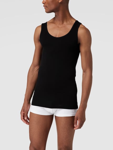 Mey Tanktop met effen design Zwart - 1