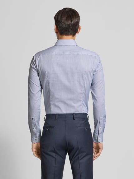 BOSS Slim Fit Businesshemd aus reiner Baumwolle Marine 5