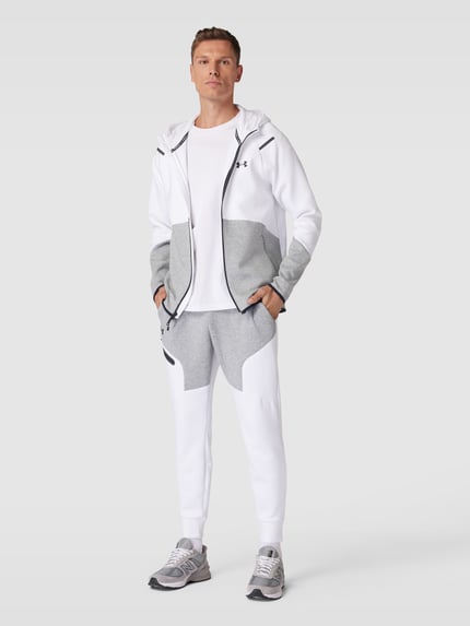 Under Armour Sweathose mit Logo-Print Hellgrau 1