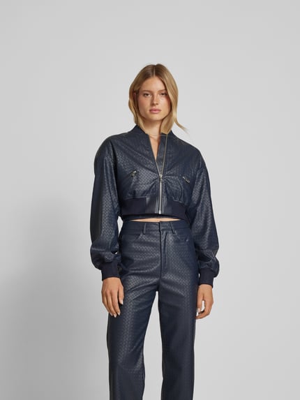 ROTATE Kort bomberjack met ritssluiting Donkerblauw - 4