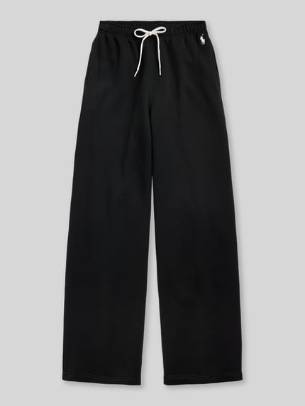 Polo Ralph Lauren Wide Leg Sweathose aus Baumwoll-Mix mit Logo-Stitching Black 2