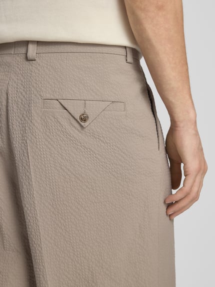HUGO Szorty chino o kroju wide fit z mieszanki bawełny Jasnobrązowy 3