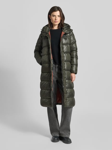 Blauer USA Regular Fit Steppmantel mit Label-Detail Modell 'BELLEVUE' Dunkelgruen 1