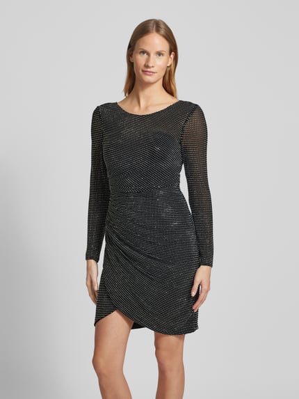 Hey Kyla Knielanges Cocktailkleid mit Strasssteinbesatz Silber 4