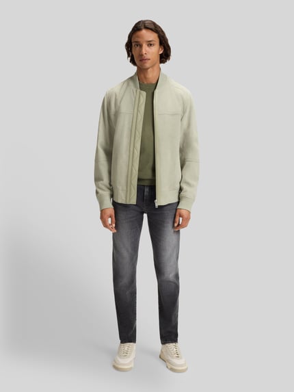 BOSS Orange Sweter z dzianiny o kroju regular fit z mieszanki bawełny i kaszmiru Khaki 1