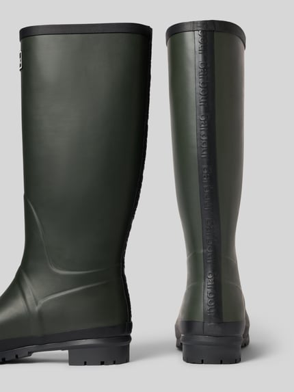 Barbour Gummistiefel mit Label-Detail Modell 'Abbey Tall Welly' Oliv 2