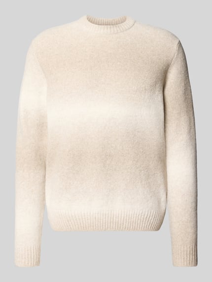 JACK & JONES Regular Fit Strickpullover mit Rundhalsausschnitt Modell 'TORONTO' Beige 1