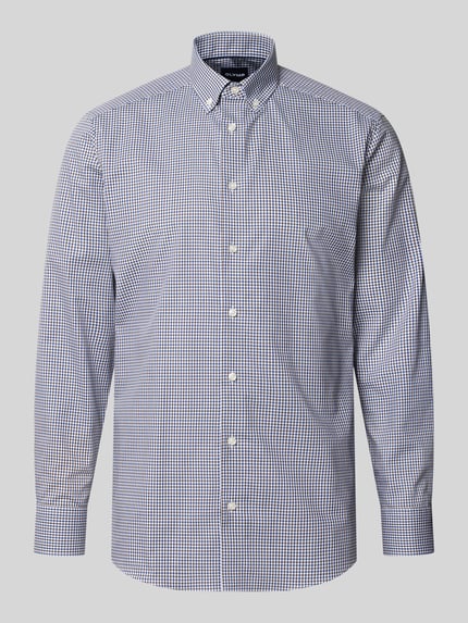 OLYMP Regular Fit Businesshemd mit Button-Down-Kragen Dunkelbraun 2