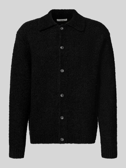 Selected Regular Fit Strickjacke aus Woll-Mix Modell 'LOYD' Black 2