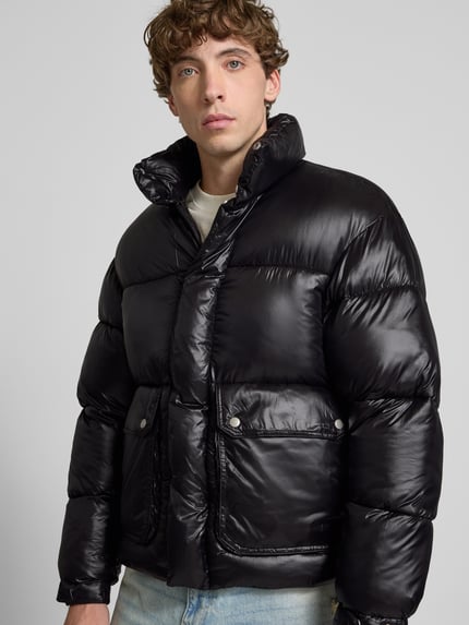 JACK & JONES Regular Fit Puffer Jacket mit Pattentaschen Modell 'YORK' Black 3