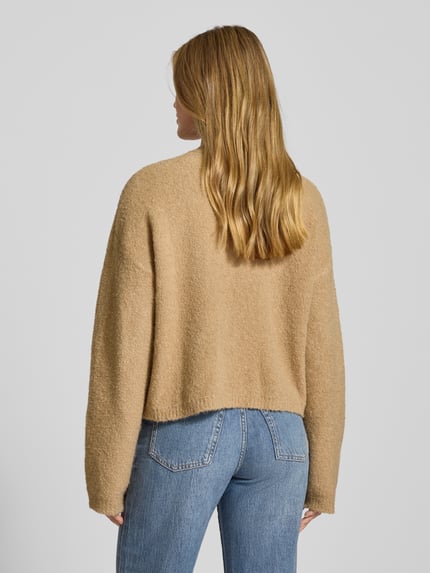 Jake*s Studio Woman Strickjacke mit aufgesetzten Eingrifftaschen Camel 5