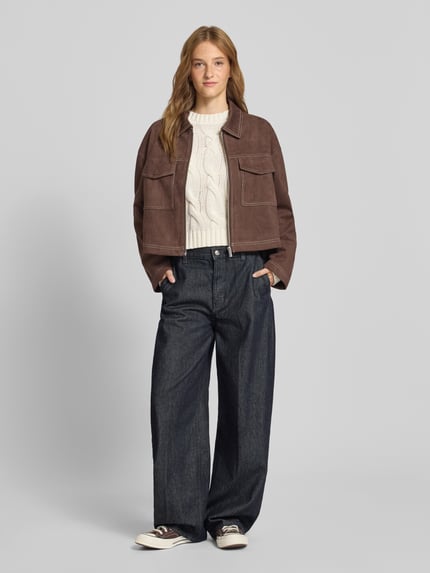 NOISY MAY® Regular fit pullover in gebreide look, model 'Finn' Offwhite - 1