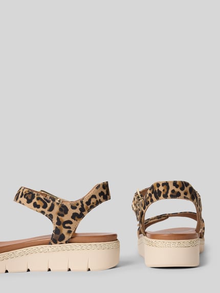 Tamaris sandalen met klittenbandsluiting Beige - 2