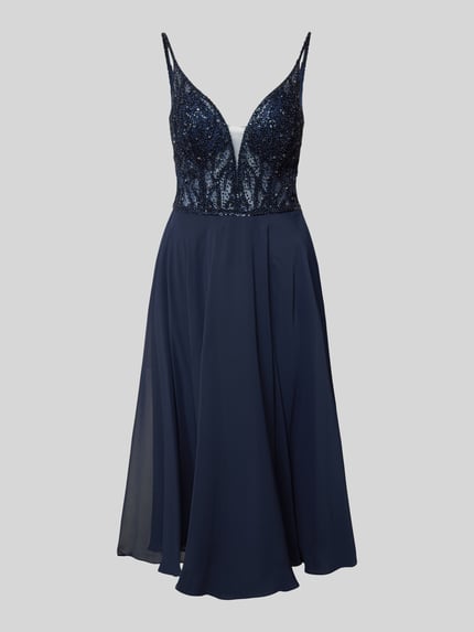 Hey Kyla Cocktailkleid mit Perlen- und Ziersteinbesatz Dunkelblau 1