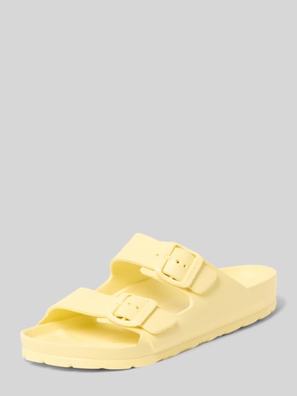 Espadrij slippers met reliëflogo model 'AMI POOL' Geel - 1