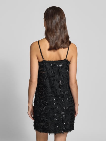 VILA Minikleid mit Pailletten Modell 'CALLI' Black 5