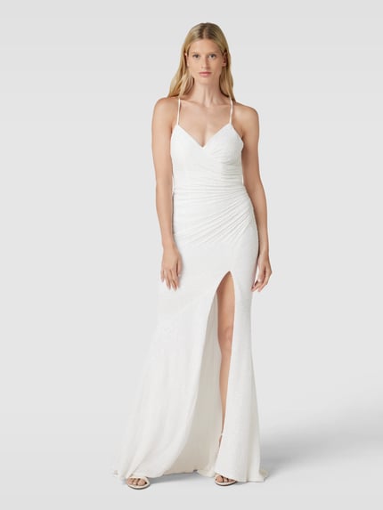 Mascara Brautkleid mit Paillettenbesatz Offwhite 4