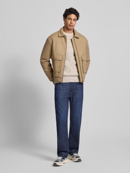ONLY & SONS Regular Fit  Strickpullover mit Woll-Anteil Modell 'BAY' Beige 1