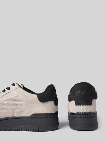 Polo Ralph Lauren Sneaker aus beschichtetem Leder-Mix Modell 'MASTERS COURT' Mittelgrau 2