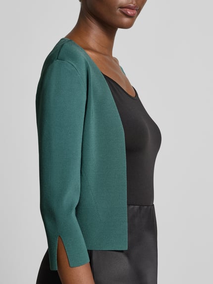 Vera Mont Regular Fit Bolero aus Viskose-Mix Dunkelgruen 3