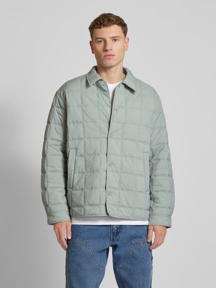 Calvin Klein Jeans Gewatteerd jack met drukknoopsluiting Steengrijs - 4