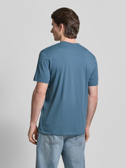 HUGO T-shirt o kroju regular fit z czystej bawełny model „DULIVIO” Szaroniebieski 5