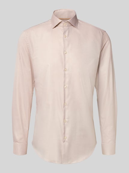 Jake*s Slim Fit Businesshemd aus Baumwolle mit Haifischkragen Sand 2