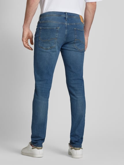 JACK & JONES Slim Fit Jeans mit Stretch-Anteil Modell 'GLENN' Jeansblau 5