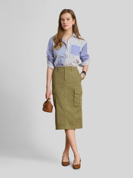 Lauren Ralph Lauren Regular Fit Bluse aus reiner Baumwolle Hellblau 1