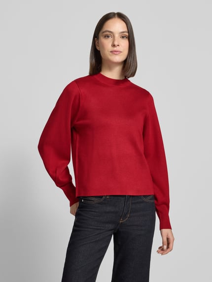 Jake*s Collection Pullover mit langen Bündchenärmeln Modell 'K106-comppleat' Kirsche 4