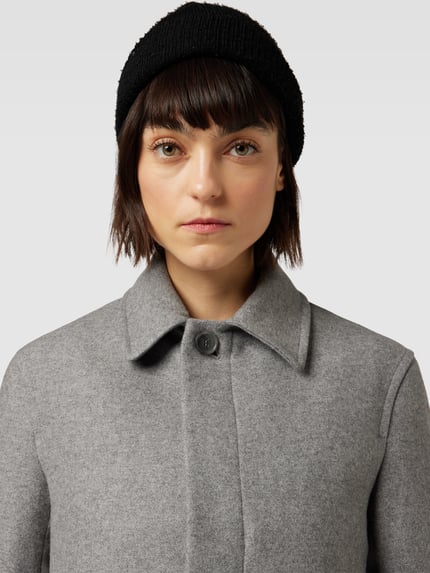 Filippa K Lange jas met platte kraag Donkergrijs - 3